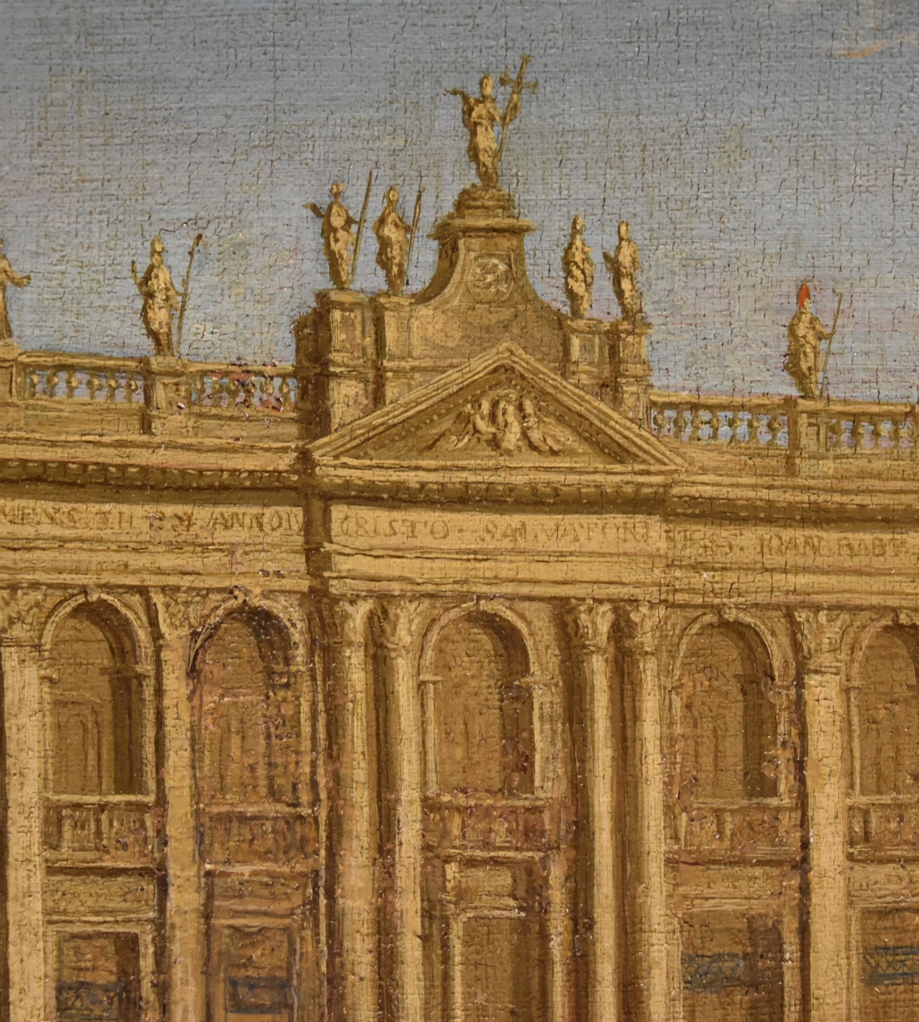 Veduta di Roma con la Basilica di San Giovanni in Laterano